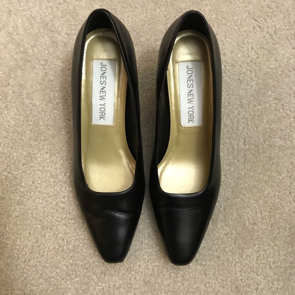 Jones New York Shoes Jones New York Black Leather Heels Poshmark
